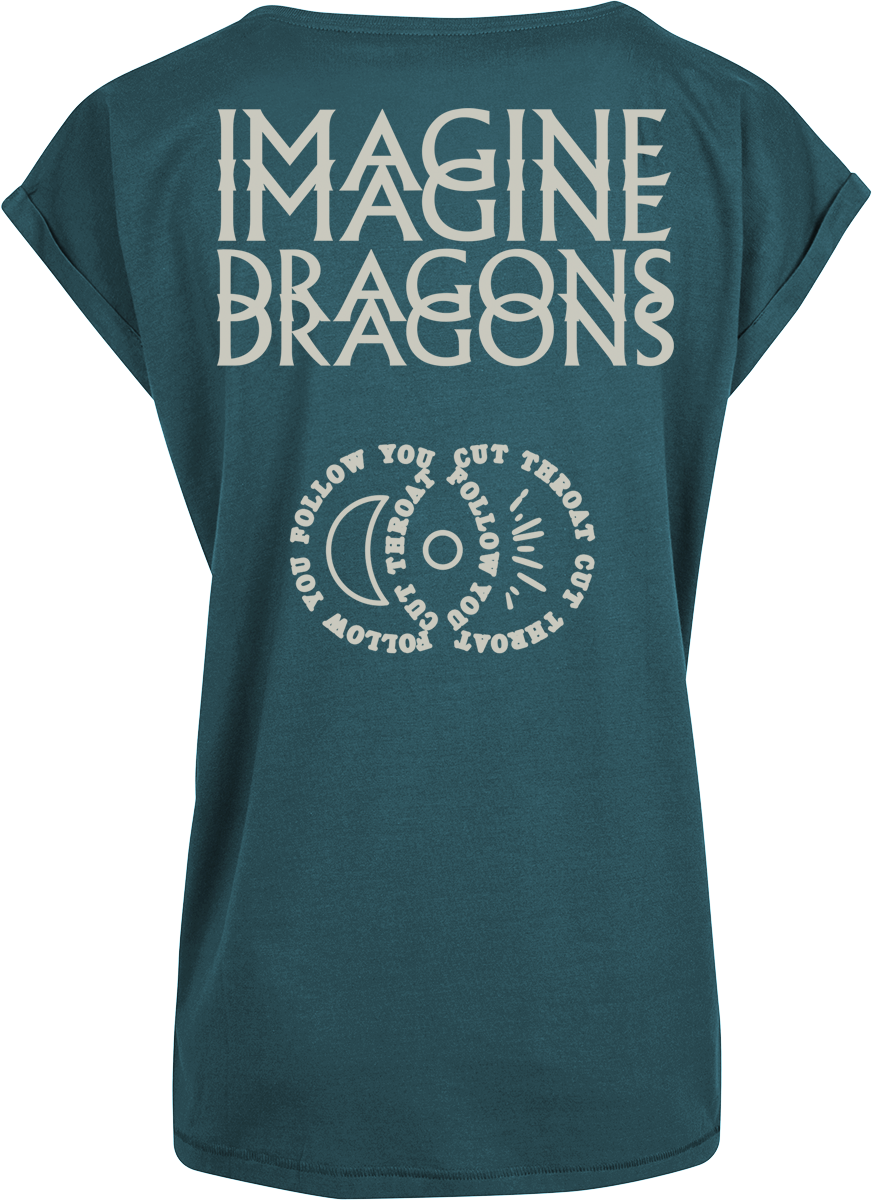 T-Shirt Manches courtes  de Imagine Dragons - Follow You - XS à XXL - pour Femme - turquoise - Imagine Dragons - View 2