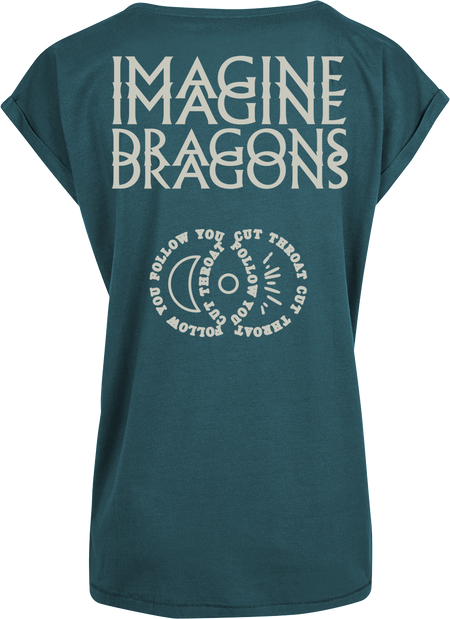 T-Shirt Manches courtes  de Imagine Dragons - Follow You - XS à XXL - pour Femme - turquoise - Imagine Dragons - View 2