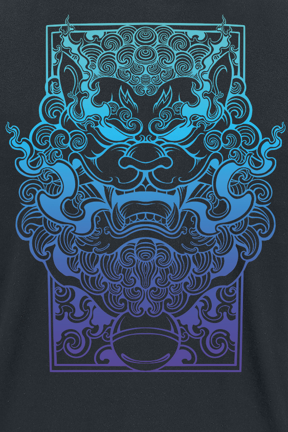 T-Shirt Manches courtes Gaming de NEOMACHI - KOMAINU - S à 5XL - pour Homme - noir - NEOMACHI - View 2