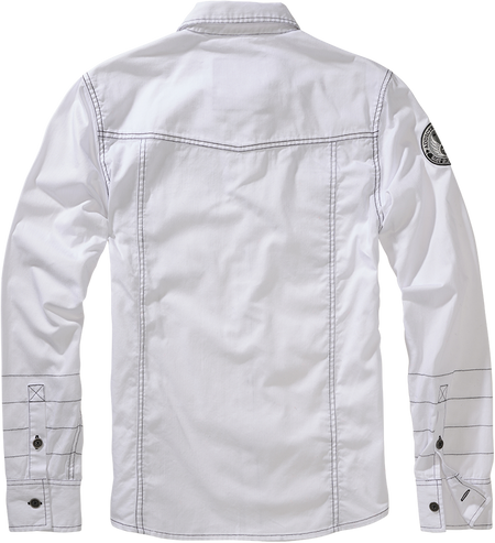 Chemise manches longues  de Brandit - Chemise Manches Longues Luis - S à 5XL - pour Homme - blanc - Brandit - View 2
