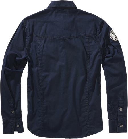 Chemise manches longues  de Brandit - Chemise Manches Longues Luis - S à 5XL - pour Homme - marine - Brandit - View 2