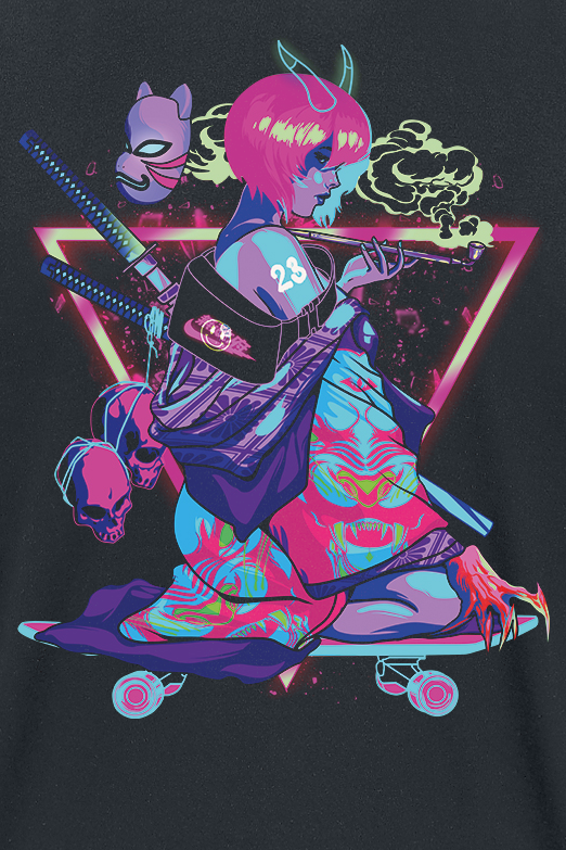 T-Shirt Manches courtes Gaming de NEOMACHI - SUKETA - S à 5XL - pour Homme - noir - NEOMACHI - View 2