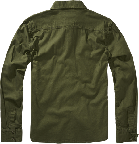 Chemise manches longues  de Brandit - Chemise En Flanelle - S à 3XL - pour Homme - olive - Brandit - View 2