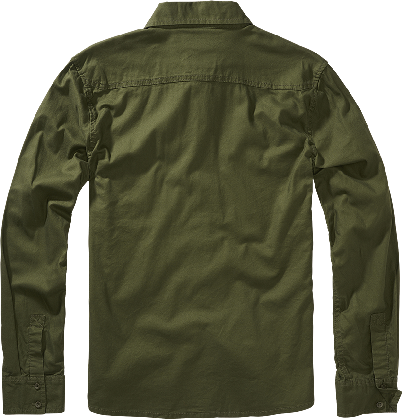 Chemise manches longues  de Brandit - Chemise En Flanelle - S à 3XL - pour Homme - olive - Brandit - View 2