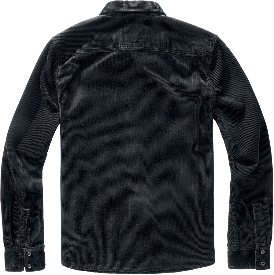 Chemise manches longues  de Brandit - Chemise Corduroy Classic - S à M - pour Homme - noir - Brandit - View 2