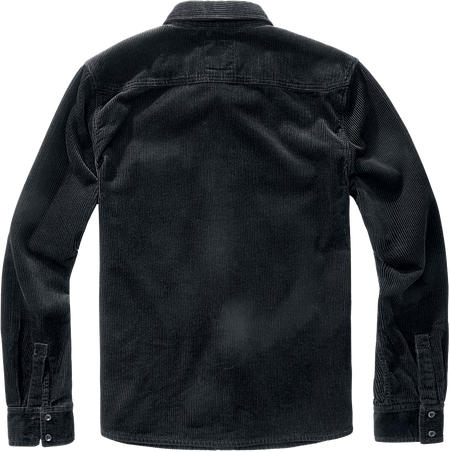 Chemise manches longues  de Brandit - Chemise Corduroy Classic - S à M - pour Homme - noir - Brandit - View 2