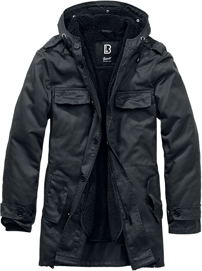 Parka  de Brandit - Parka Forest BW - S à 5XL - pour Homme - noir - Brandit