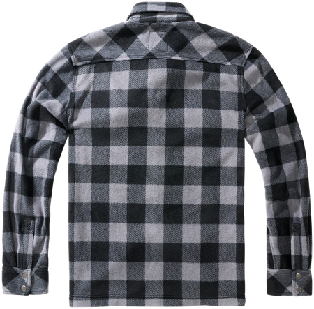 Chemise manches longues  de Brandit - Chemise Polaire Jeff - S à 5XL - pour Homme - noir/gris - Brandit - View 2