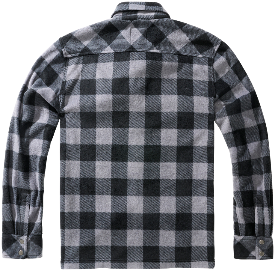 Chemise manches longues  de Brandit - Chemise Polaire Jeff - S à 5XL - pour Homme - noir/gris - Brandit - View 2