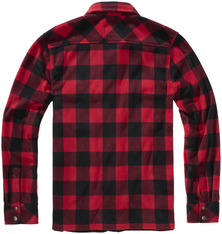 Chemise manches longues  de Brandit - Chemise Polaire Jeff - S à 5XL - pour Homme - noir/rouge - Brandit - View 2