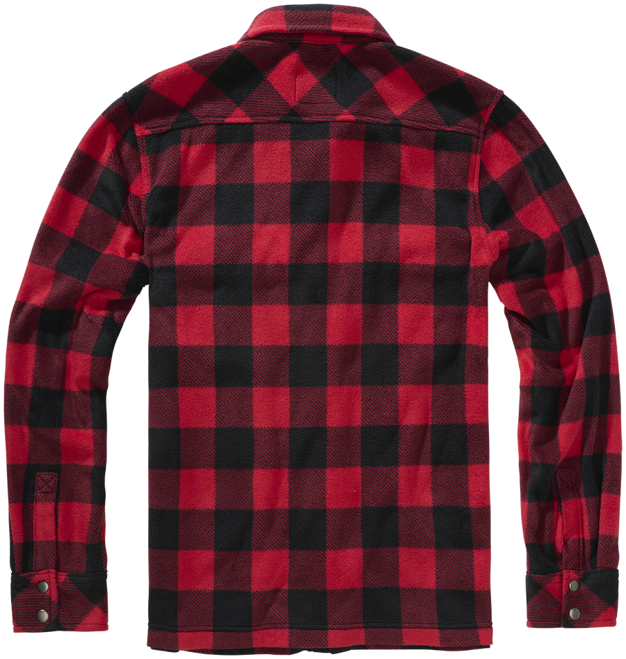 Chemise manches longues  de Brandit - Chemise Polaire Jeff - S à 5XL - pour Homme - noir/rouge - Brandit - View 2