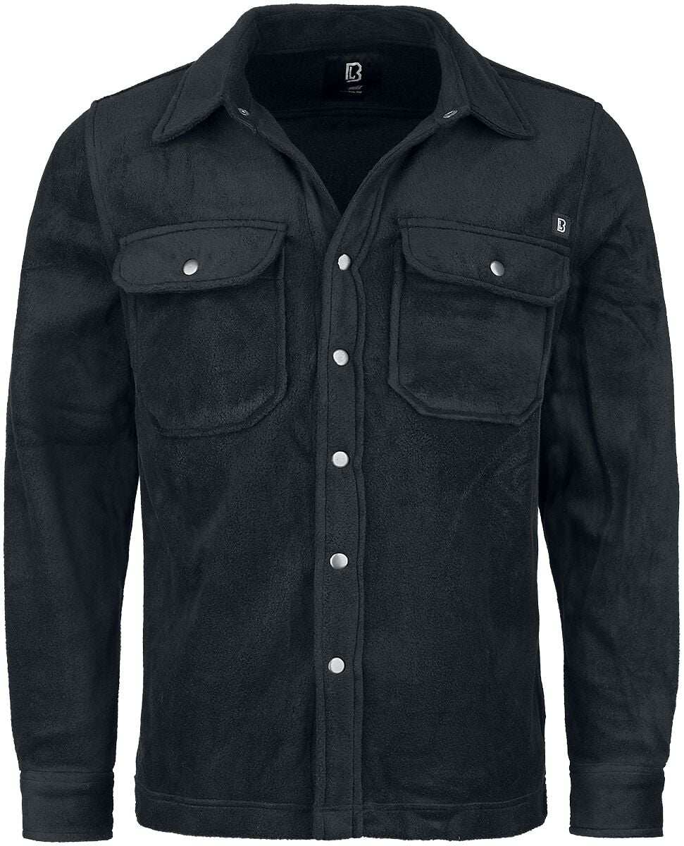 Chemise manches longues  de Brandit - Chemise Polaire Jeff - S à XXL - pour Homme - noir - Brandit