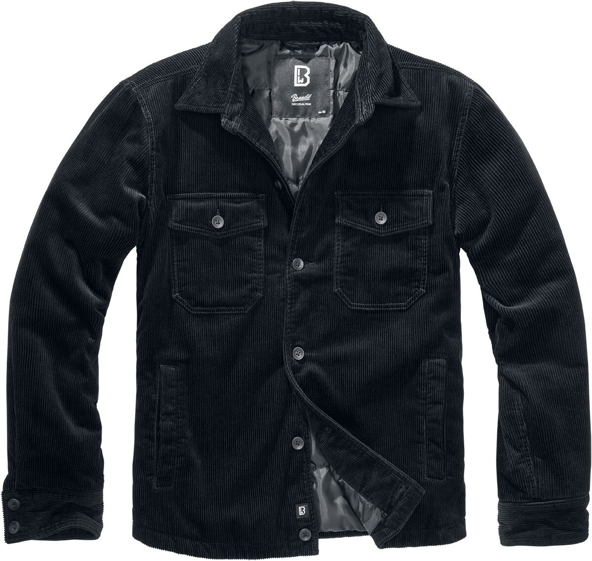 Veste mi-saison  de Brandit - Veste Corduroy - S à 5XL - pour Homme - noir - Brandit