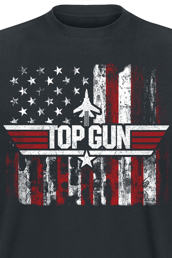 T-Shirt Manches courtes  de Top Gun - Maverick - America - S à 5XL - pour Homme - noir - Top Gun - View 2