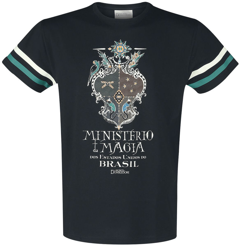 T-Shirt Manches courtes  de Les Animaux Fantastiques - Les Animaux Fantasitques 3 - Ministerio Da Magia - S à M - pour Homme - noir - Les Animaux Fantastiques