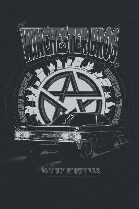 T-Shirt Manches courtes  de Supernatural - Winchester Bros - S à 5XL - pour Homme - noir - Supernatural - View 2