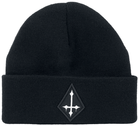 Bonnet Gothic de Black Blood by Gothicana - Bonnet avec croix - pour Homme - noir - Black Blood by Gothicana - View 2