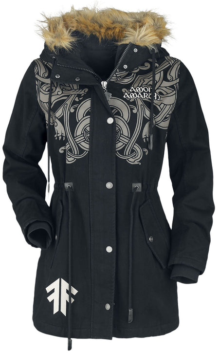 Veste d'hiver  de Amon Amarth - EMP Signature Collection - S - pour Femme - noir - Amon Amarth