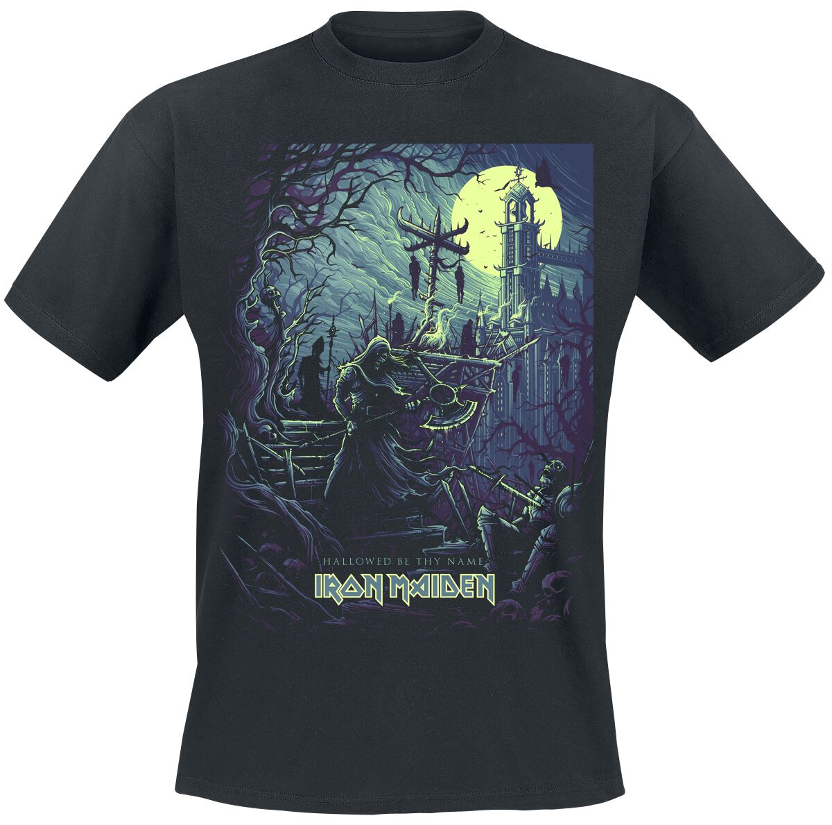T-Shirt Manches courtes  de Iron Maiden - Hallowed Be Thy Name - M à XXL - pour Homme - noir - Iron Maiden