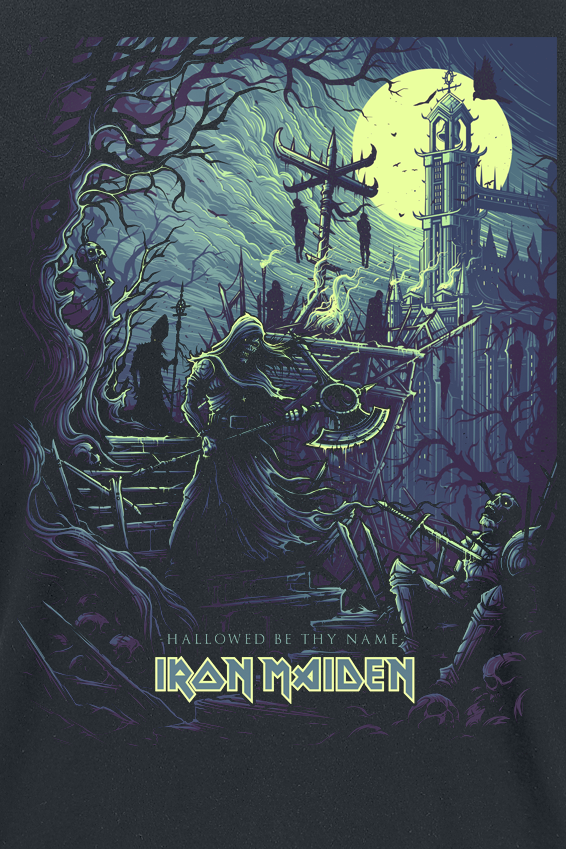 T-Shirt Manches courtes  de Iron Maiden - Hallowed Be Thy Name - M à XXL - pour Homme - noir - Iron Maiden - View 2