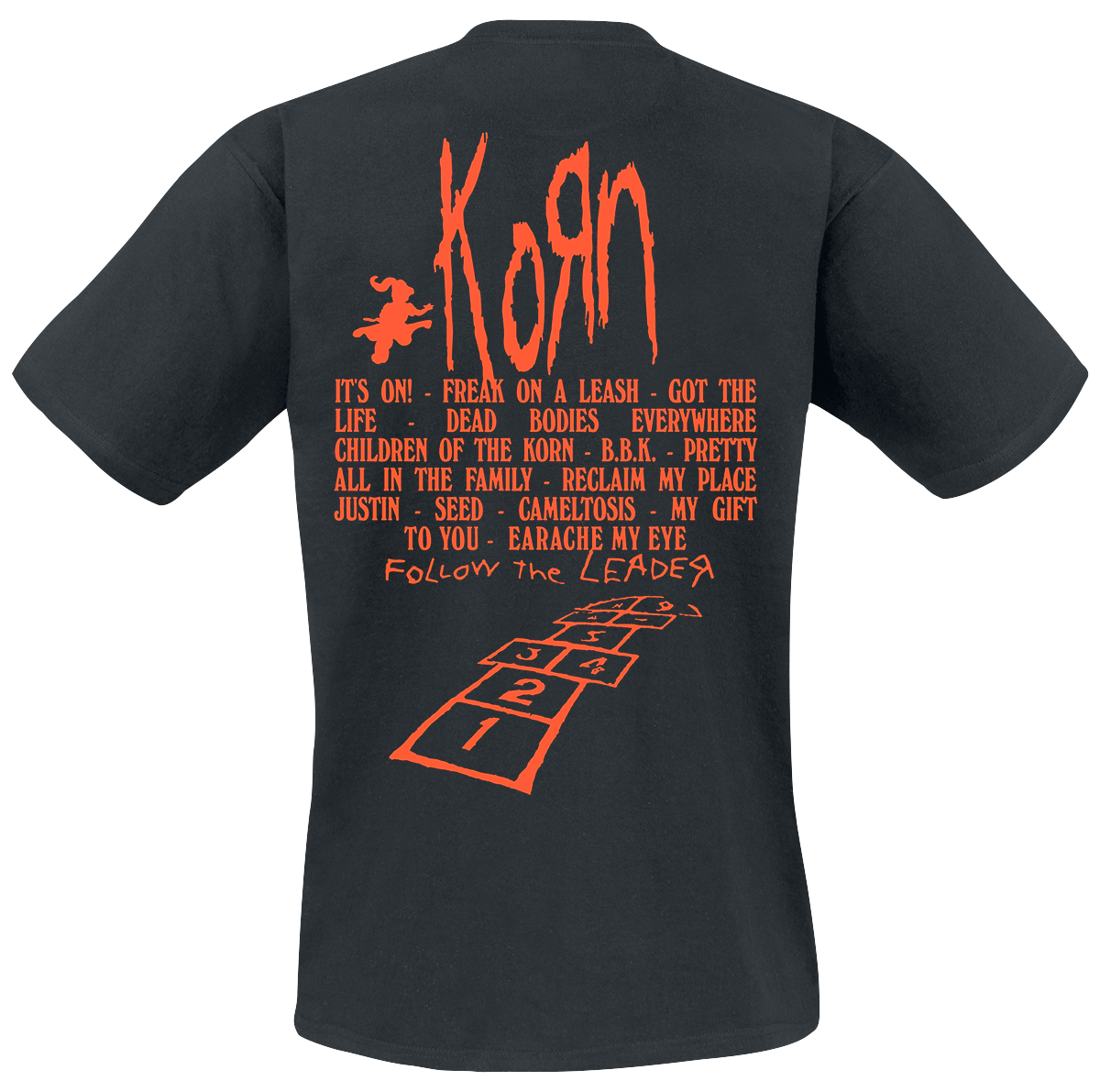 T-Shirt Manches courtes  de Korn - Hopscotch Flame - S à XXL - pour Homme - noir - Korn - View 2
