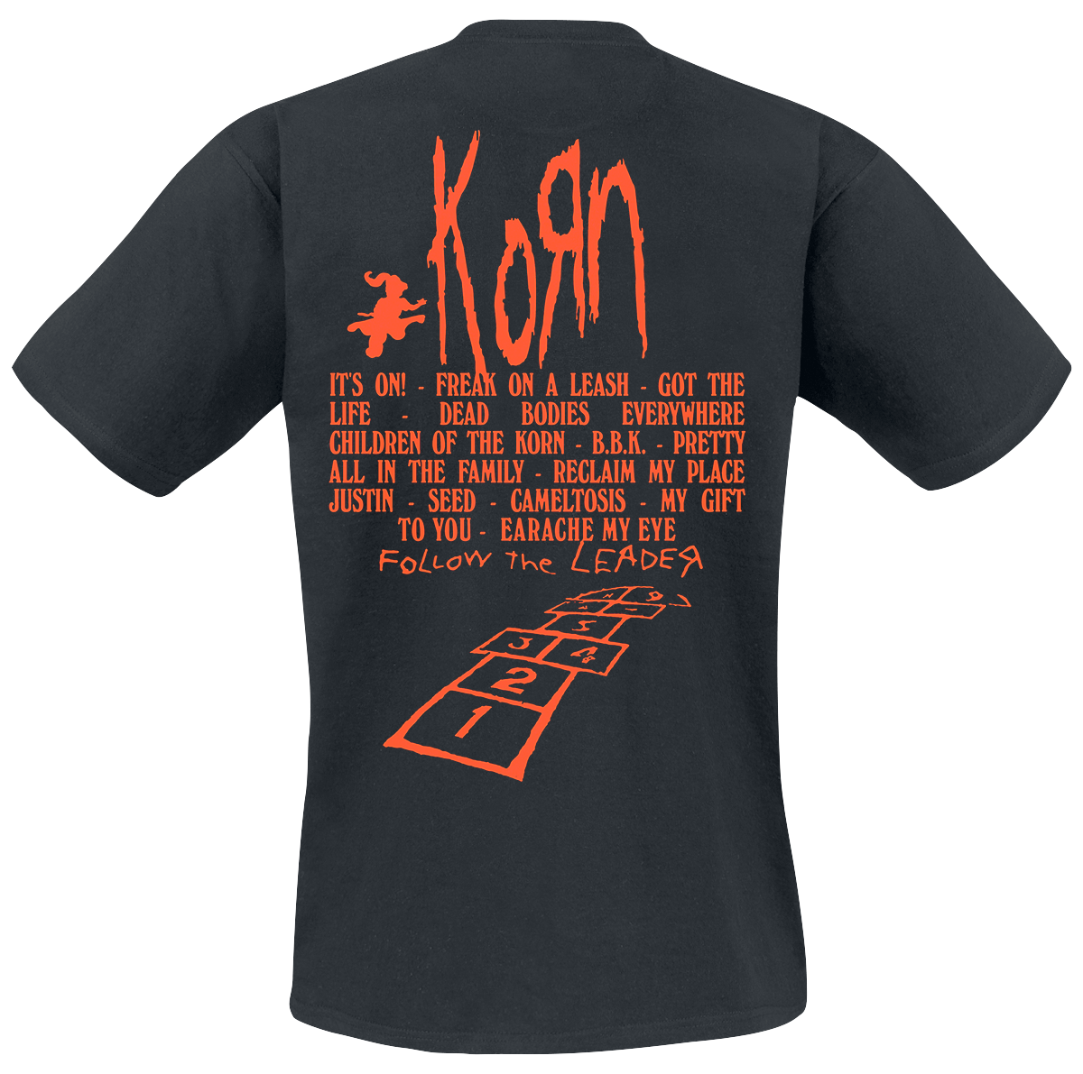 T-Shirt Manches courtes  de Korn - Hopscotch Flame - S à 5XL - pour Homme - noir - Korn - View 2