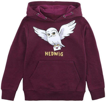 Sweat-Shirt à capuche  de Harry Potter - Enfants - Hedwige - 128 à 164 - pour filles - rouge - Harry Potter