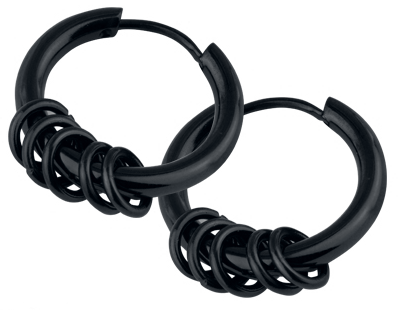 Boucles d'oreilles Gothic de etNox - Créoles Anneaux - pour Femme - noir - etNox - View 2