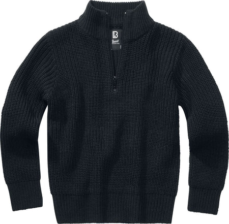 Sweat-Shirt  de Brandit - Pull Enfant Bleu Marine - 122/128 à 170/176 - pour garçons - noir - Brandit