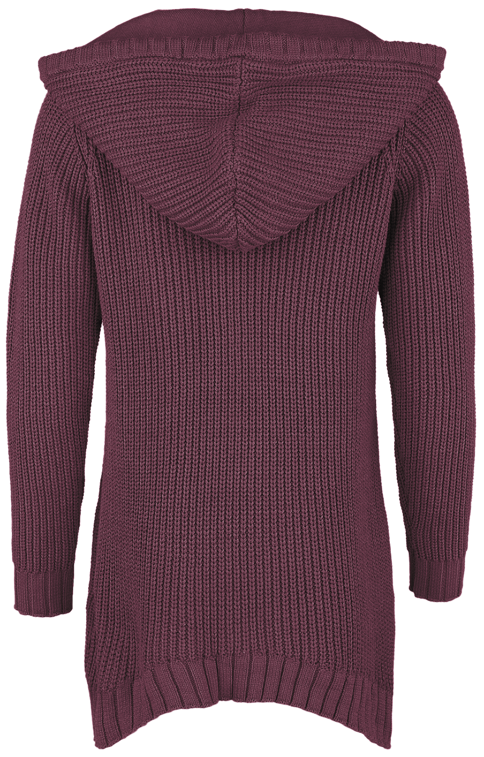 Pull tricoté  de Black Premium by EMP - Pull Tricoté Avec Capuche & Laçage - S à XXL - pour Femme - bordeaux - Black Premium by EMP - View 2