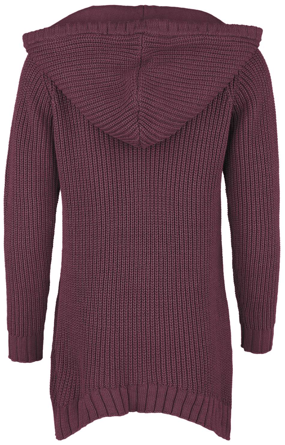 Pull tricoté  de Black Premium by EMP - Pull Tricoté Avec Capuche & Laçage - S à XXL - pour Femme - bordeaux - Black Premium by EMP - View 2