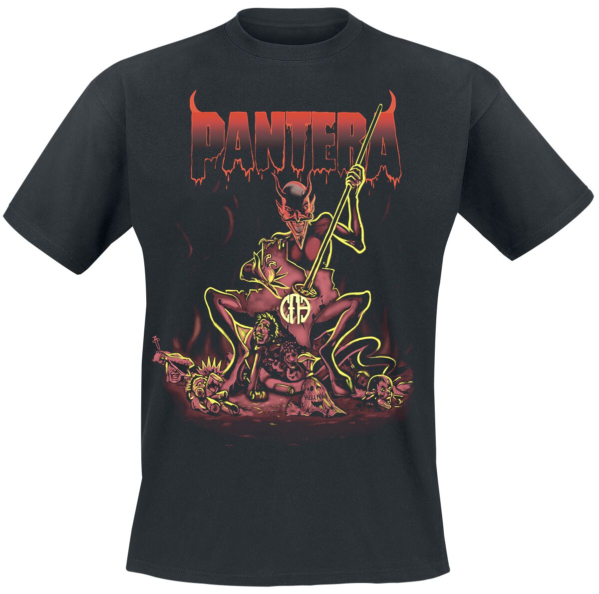 T-Shirt Manches courtes  de Pantera - Devil - S à XXL - pour Homme - noir - Pantera