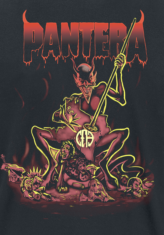 T-Shirt Manches courtes  de Pantera - Devil - S à XXL - pour Homme - noir - Pantera - View 2