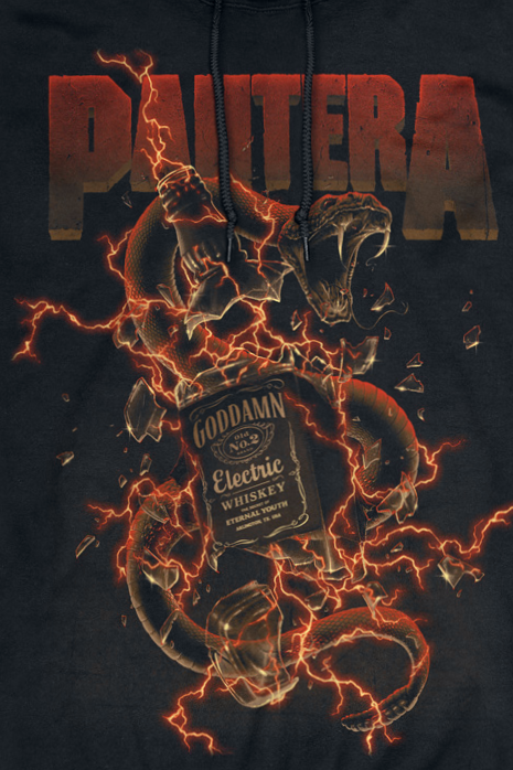 Sweat-shirt à capuche  de Pantera - Whiskey Snake - M à XXL - pour Homme - noir - Pantera - View 2