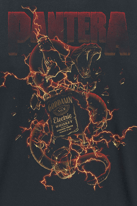 T-Shirt Manches courtes  de Pantera - Whiskey Snake - XL à 3XL - pour Homme - noir - Pantera - View 2