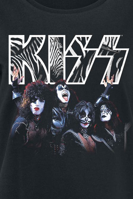 T-Shirt Manches courtes  de Kiss - Zebra Stripe - S à XXL - pour Femme - noir - Kiss - View 2