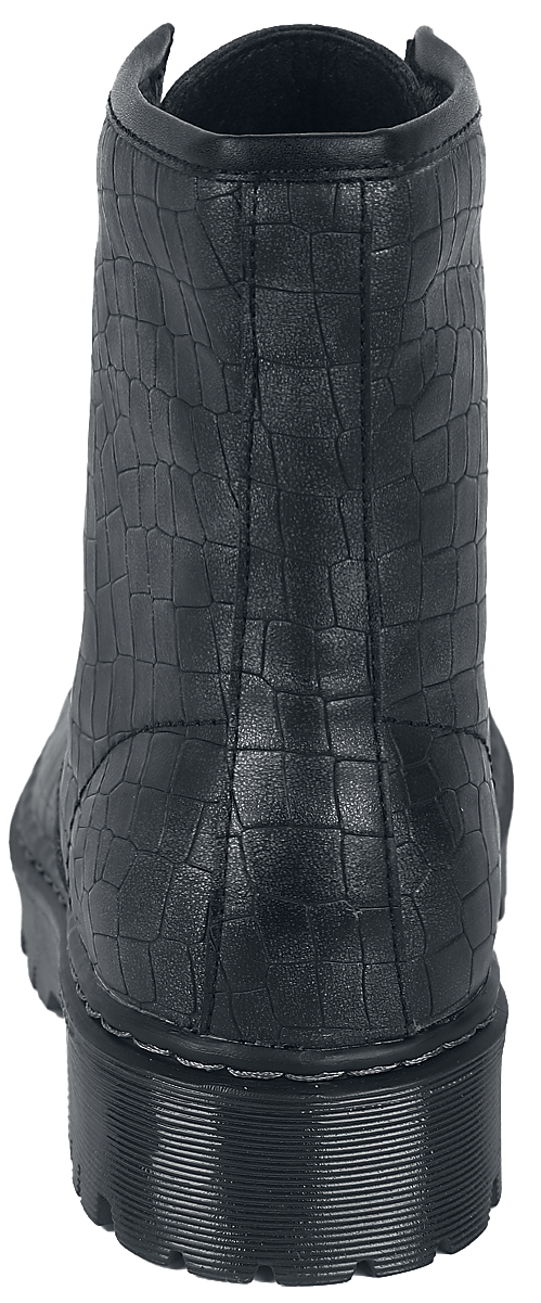 Bottes  de Black Premium by EMP - Bottines Lacées Motif Crocodile - EU37 à EU38 - pour Femme - noir - Black Premium by EMP - View 2