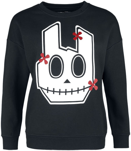 Sweat-shirt  de Collection EMP Stage - Sweat avec crâne rock hand - XS à XL - pour Femme - noir - Collection EMP Stage