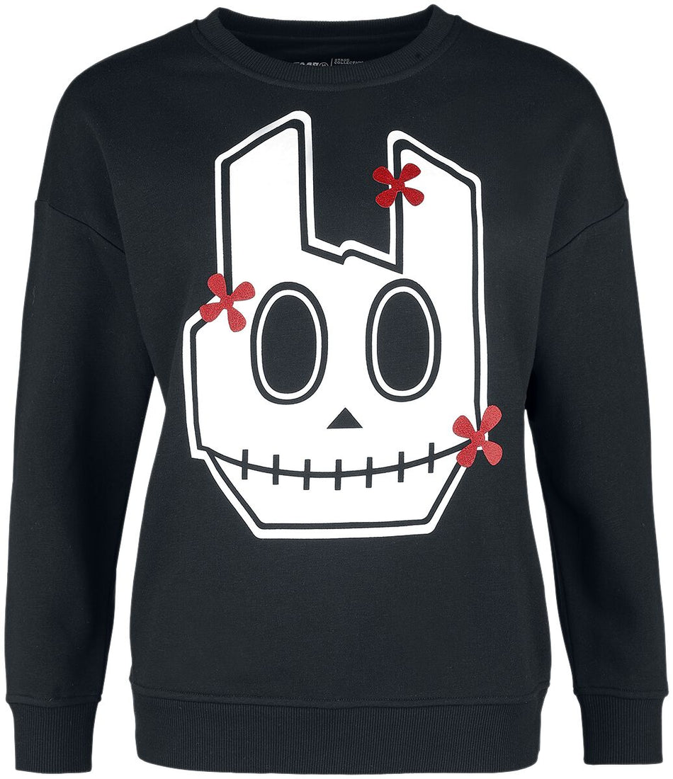 Sweat-shirt  de Collection EMP Stage - Sweat avec crâne rock hand - XS à XL - pour Femme - noir - Collection EMP Stage