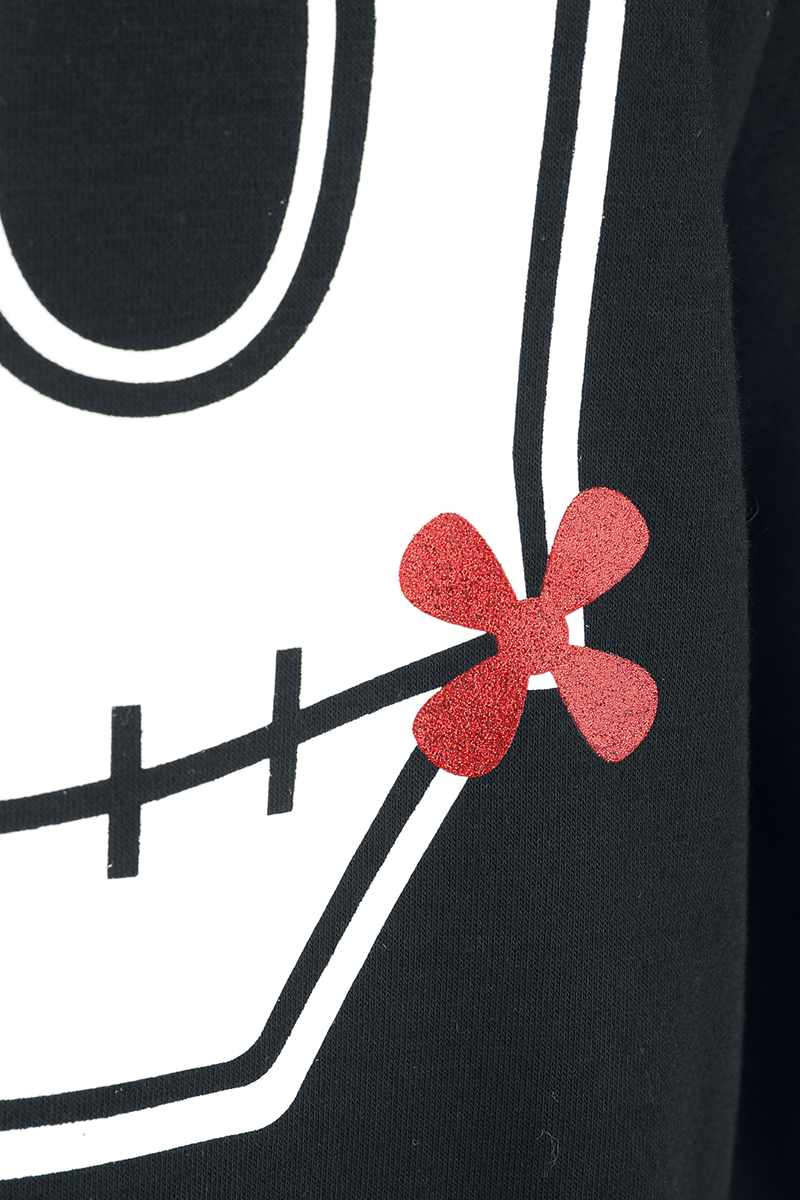 Sweat-shirt  de Collection EMP Stage - Sweat avec crâne rock hand - XS à XL - pour Femme - noir - Collection EMP Stage - View 2