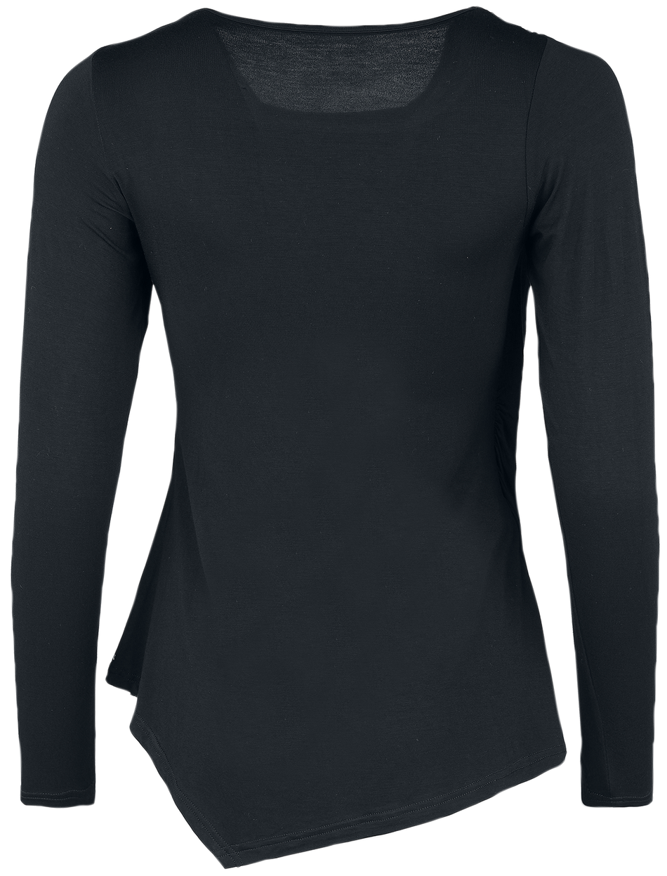 T-shirt manches longues Gothic de Gothicana by EMP - Gothicana X Anne Stokes - Haut manches longues avec look double épaisseur - XS à M - pour Femme - noir - Gothicana by EMP - View 2