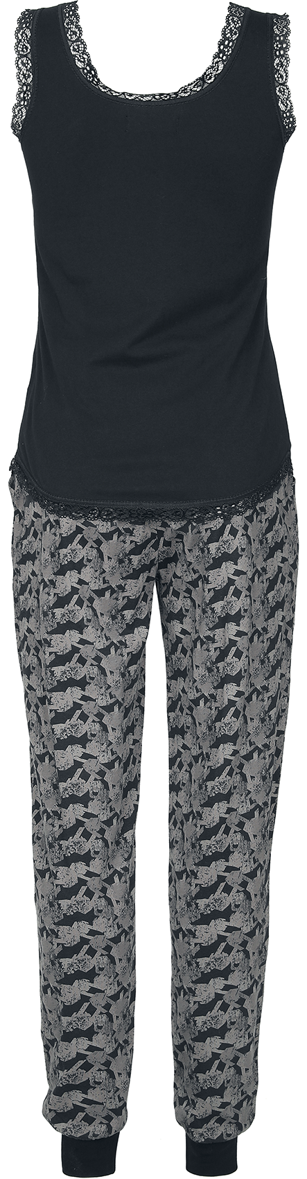 Pyjama  de Collection EMP Stage - Pyjama avec imprimé EMP rétro - M à L - pour Femme - noir - Collection EMP Stage - View 2