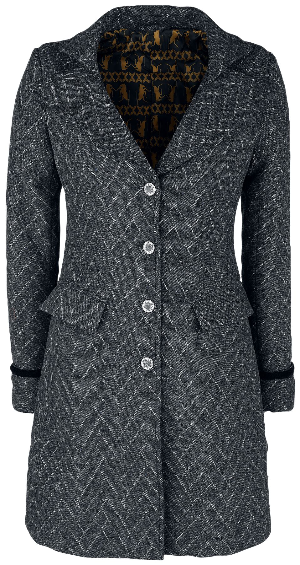 Manteau d'hiver  de Les Animaux Fantastiques - Les Animaux Fantasitques 3 - Norbert Dragonneau - S à M - pour Femme - anthracite - Les Animaux Fantastiques