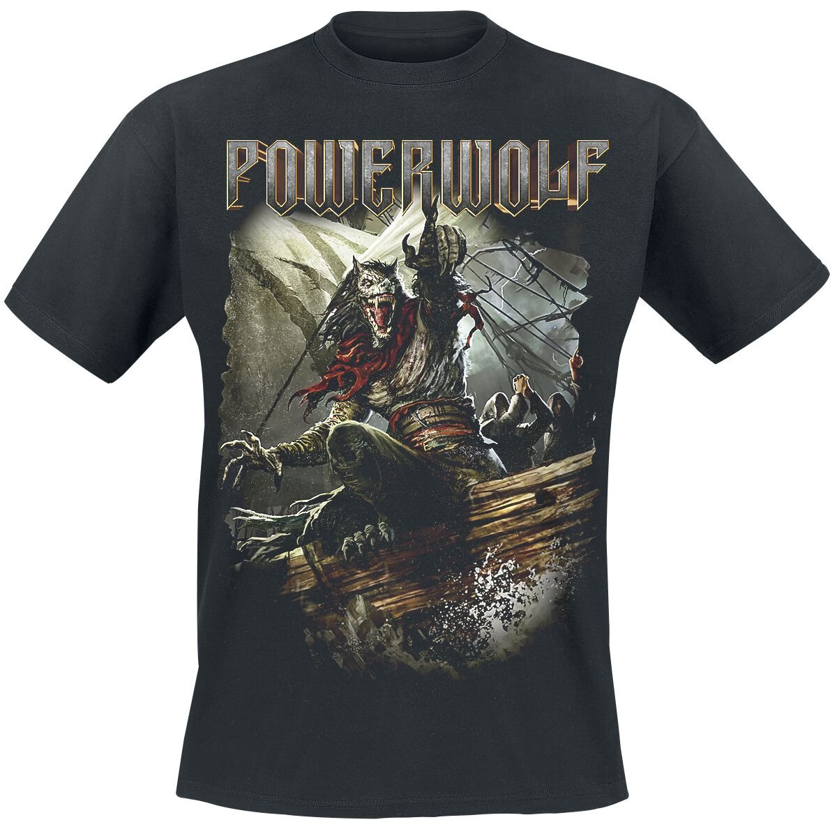 T-Shirt Manches courtes  de Powerwolf - Sainted By The Storm - S à 3XL - pour Homme - noir - Powerwolf