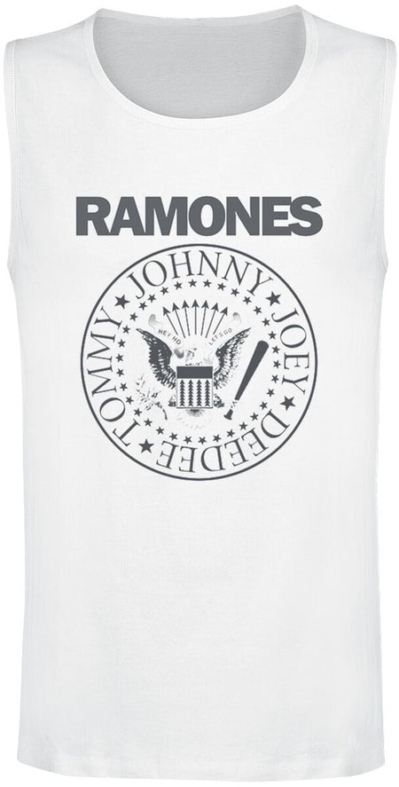 Débardeur  de Ramones - Crest - S à 3XL - pour Homme - blanc - Ramones