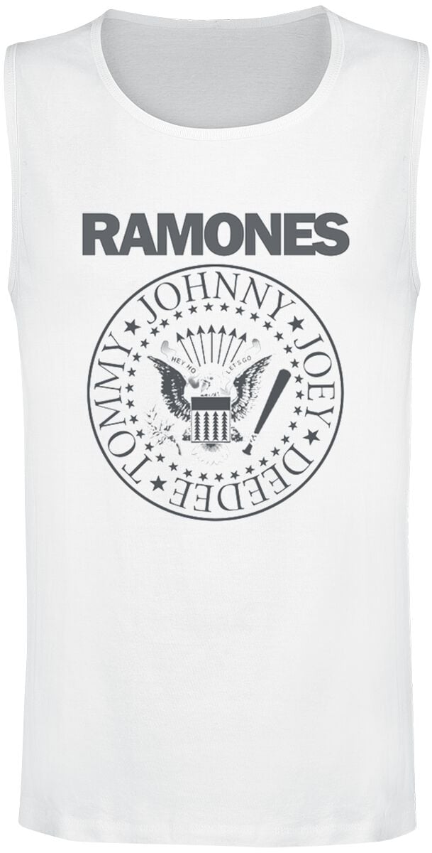Débardeur  de Ramones - Crest - S à 3XL - pour Homme - blanc - Ramones