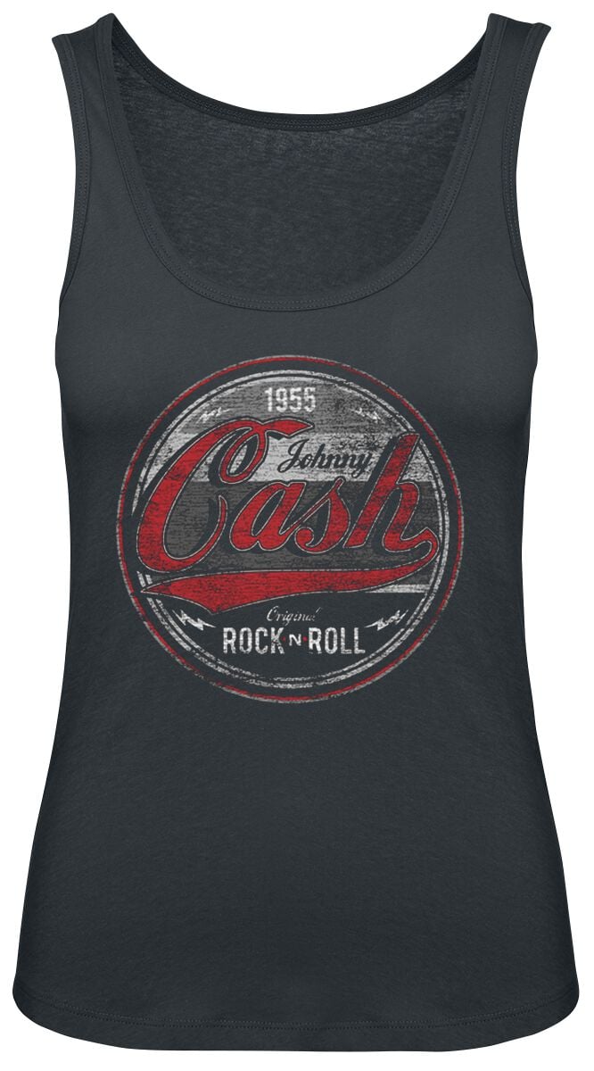 Top  de Johnny Cash - Rock And Roll - XS à XXL - pour Femme - noir - Johnny Cash