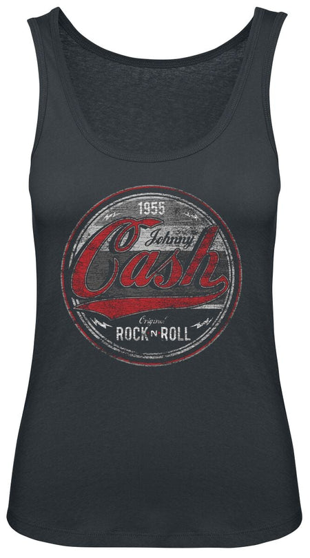Top  de Johnny Cash - Rock And Roll - XS à XXL - pour Femme - noir - Johnny Cash