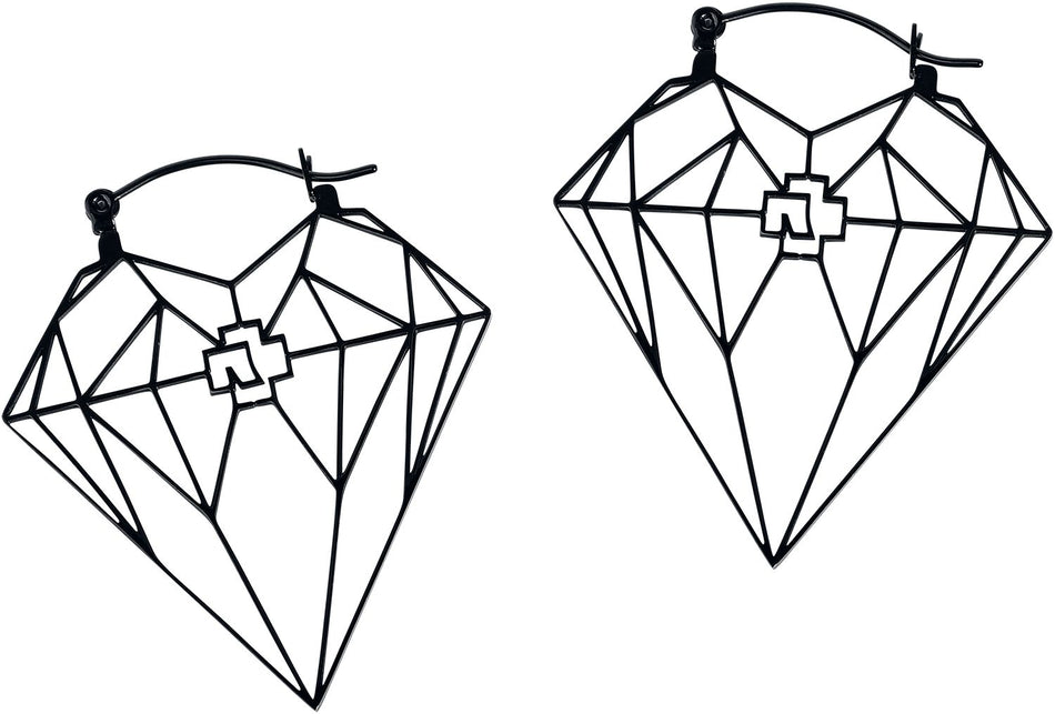 Boucles d'oreilles  de Rammstein - Diamant - pour Femme - noir - Rammstein