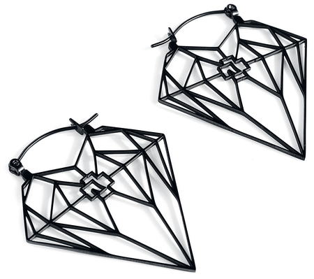 Boucles d'oreilles  de Rammstein - Diamant - pour Femme - noir - Rammstein - View 2
